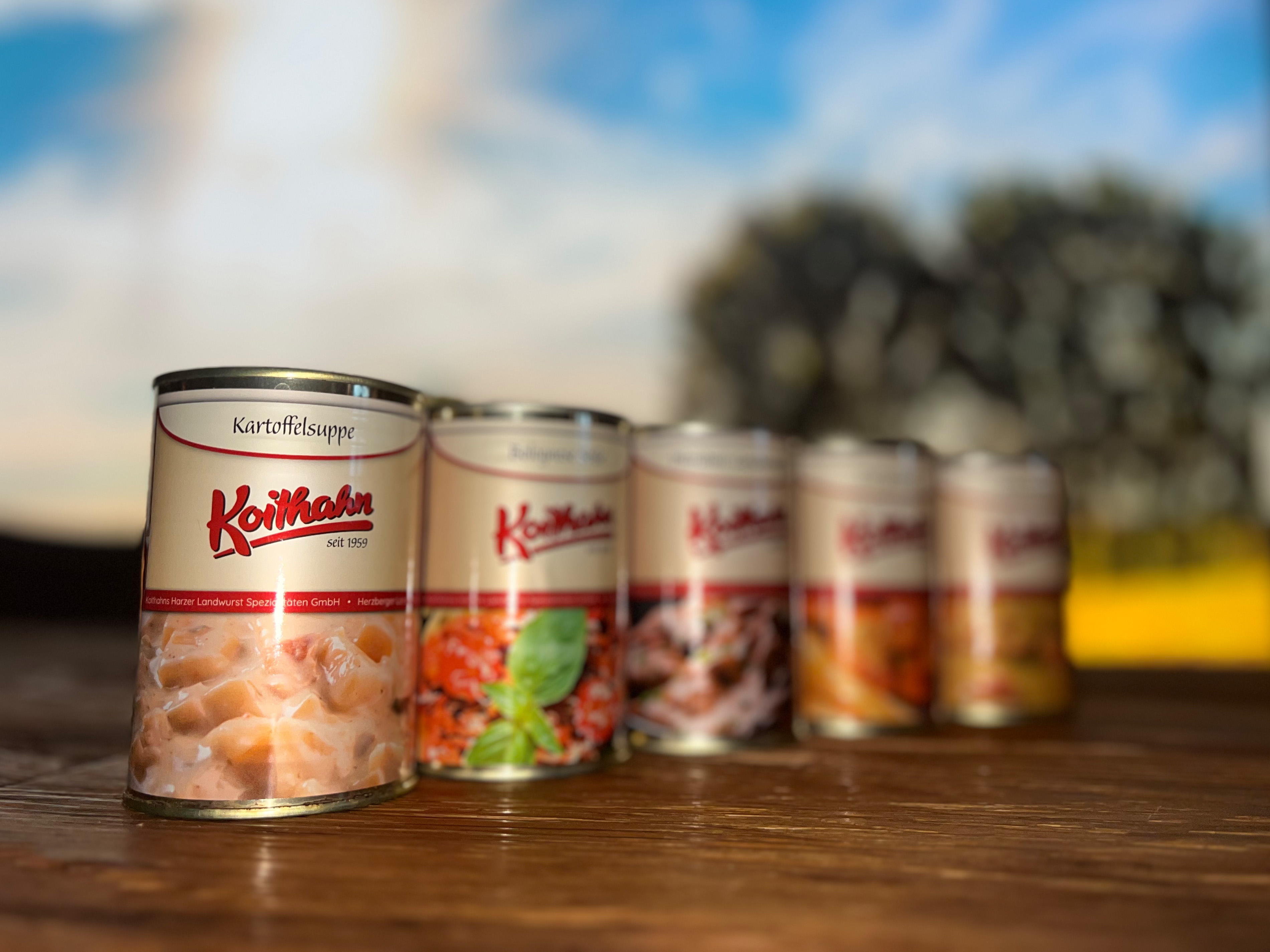 Kartoffelsuppe in der Dose